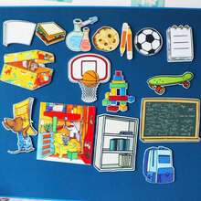 hoojojo 17Pcs Felt Storytelling Set, If You Take A Mouse To School Interactive Felt Story Cards, Children's Educational Toy, Classroom Teaching Aid, Back-To-School Essential, Home & Classroom Learning Activity - Multicolor - View 11