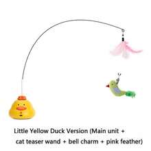 Cute Duck Shaped Interactive Cat Teaser Toy Set, Includes Bird-Shaped Cat Teaser Wand And Feather Bell - Multicolor - View 13