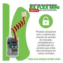 Receptor Mini Flex Central Placa Motor Universal Ipec Garen Rcg Para Portão - Entrada do Brasil (220V) - Visão 2