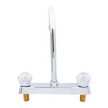 8" Kitchen Faucet With Acrylic Handles, Primo Essential, IUSA - Silver - View 7