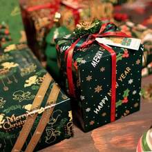 36/72 Sheets Premium Christmas Wrapping Paper (Includes Stickers) - Snowflake, Christmas Tree And Other Holiday Patterns, Suitable For Gift Wrapping And Decoration, Christmas Wrapping Paper - Style E - View 4
