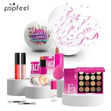Popfeel Makeup Set Full Multi‑Piece Cosmetic Kit Contains Eyeshadow Lip Products Concealer Blush Beauty Sponge And Brushes For Daily Party Makeup Choice Official Affordable Makeup - Brown - View 4