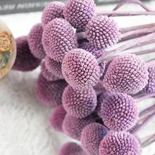 10/20/30pcs Artificial Craspedia Yellow Billy Ball Flower Heads, Large Diameter Approx 1-1/2 Inch, For Home Decor, Photo Props, DIY Wedding Decoration - Light Purple - View 2