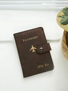 Takeoak Customized Gold Monogram Name Textured Suede Passport Cover With Buckle, Document Card Holder, Travel Gift For Bridesmaid Friends Birthday Mother's Day, For Students, Travel Organizer, Bachelorette Party Favors, Travel Essentials For Women 2026 - one-size - View 23