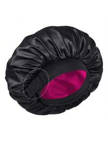 Double Layer Satin Cap, Adjustable Hat, Suitable For Women's Sleep Cap, Double-Sided Hair Net - A - View 2