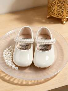 Infant Infant Girls Soft Sole Bowknot Princess Wedding Dress Mary Jane Flats Prewalker Newborn Light Infant Sneaker Shoes - White - View 5