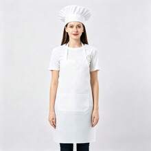Halter Apron With Front Pocket, Unisex Kitchen Chef Apron, Suitable For Cooking, Baking, Restaurant, Cafe, Catering Industry - 1Pc - View 11