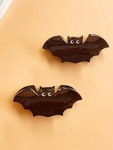 2pcs Halloween Cute Pumpkin, Ghost, Spider, Bat, Cat And More Elements Mini Acrylic Hair Clips - Holiday Daily Side Bangs Hair Clips - Multicolor - View 11