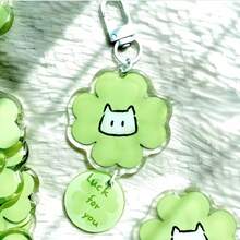 10pcs/Original Pixel Style Acrylic Keychain Cute Cartoon Girl Heart Bag Charm Student Gift Hanging Decoration Multiple Styles Available - Multicolor - View 9