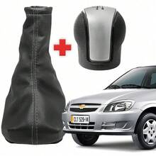 Kit Base Coifa + Bola Manopla Alavanca de Câmbio Celta Corsa Classic Prisma - A - Visão 7