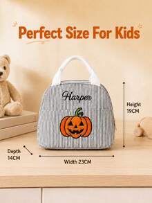 Personalized Name Customized Insulated Lunch Tote Bag, Portable Food Storage Bag, Suitable For Work, Office, Travel, Reusable Picnic Gift - Multicolor - View 8