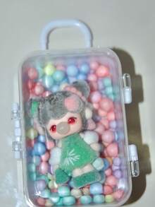 Macaron Color Round Bead Plush Doll Handbag Dreamy Cute Display Storage Box Desktop Healing Decor Creative Product - Plush Toy Set - View 8