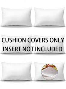 2pcs/4pcs/6pcs Pure White Blank Pillow Covers, No Pillow Insert, Modern Minimalist Soft Lightweight Polyester Square Cushion Covers, Hidden Zipper, DIY Your Favorite Patterns, Suitable For Bedroom, Living Room Decoration - White - View 22