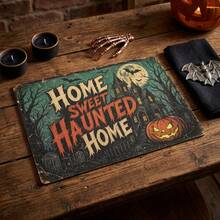 20/50Pcs Halloween Castle Haunted House Paper Placemats, Suitable For Halloween Holiday Table Decor, Cartoon Cute Style Paper Table Decor, Event Party Decoration - View 4