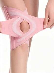 1pc Thin Cross-Style Sports Knee Pad, Unisex, Protects Meniscus, Suitable For Running, Hiking, Cycling, Anti-Slip Compression, Breathable Material, Adjustable Design, Suitable For Tennis, Volleyball And Other Activities - Multicolor - View 1