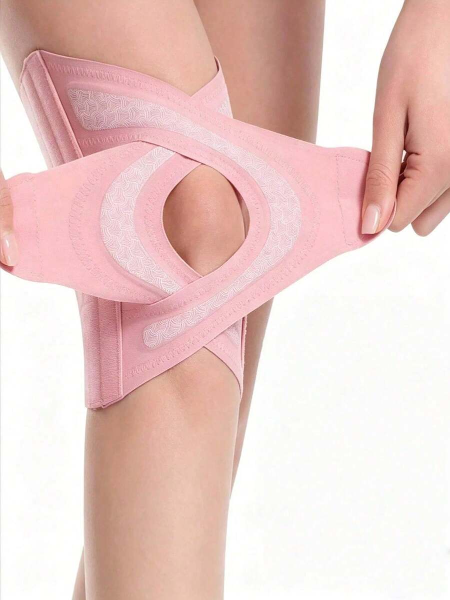 1pc Thin Cross-Style Sports Knee Pad, Unisex, Protects Meniscus, Suitable For Running, Hiking, Cycling, Anti-Slip Compression, Breathable Material, Adjustable Design, Suitable For Tennis, Volleyball And Other Activities - Multicolor - View 1