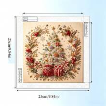 Christmas Pearl Diamond Painting Kit With Frame, Luxury Pearl Christmas Tree Diamond Art, Adult Christmas Pearl Bead Handmade Craft, Gemstone Diamond Sticker Home Wall Decor, Relaxing Creative Hobby - With Frame - View 5