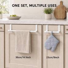 Cabinet Door Towel Rack - No Drill Space-Saving Hook, Door Mounted, Suitable For Kitchen, Bathroom And Cabinets - Can Hang Towels And Rags - Easy Installation, Kitchen Storage, Bathroom Storage, Bathroom Accessories, Modern Home Decor, Back To School Gift, Kitchen Storage, Suitable For Back To School Season, Bathroom Towel Rack - A - View 9
