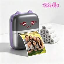 Mini Thermal Printer Paper Labels Stickers, Colorful Self-Adhesive Thermal Printing Paper, Inkless Printing, Suitable For Photo And Image Printing - A - View 1