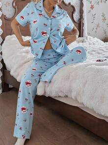 Milan-Patterned Pajama Set – Designed For Those Seeking A Blend Of Elegance And Comfort, This Pajama Set... - White - View 3