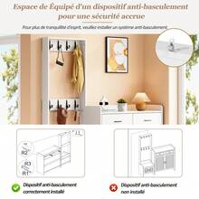 Hall Tree White With Storage With Drawers With Doors Made Of Wood For Entryway And Hallway - 白色 - 查看 10
