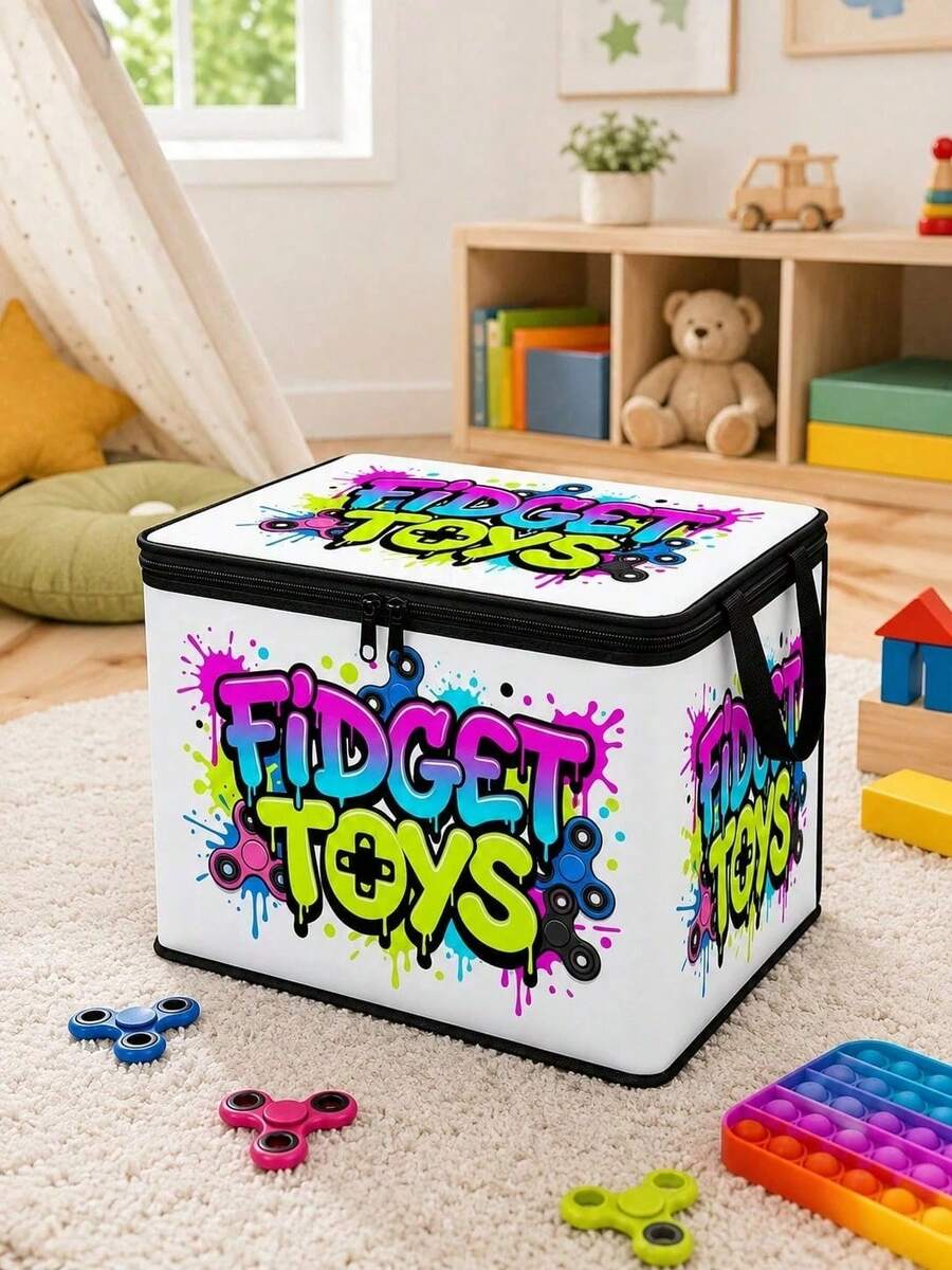 Foldable Multi-Functional Clothes Storage Box, Urban Street Graffiti Style With Handle, Suitable For Home Closet Organization, Travel, Moving, Camping, Under-Bed Storage Solution - Multicolor - View 1