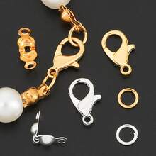 250pcs/500pcs DIY Jewelry Findings Set Includes Lobster Clasp, Jump Rings, Clasps, DIY Buckle Kit, End Connectors, Open Jump Rings, Suitable For Bracelet Connectors, Beading, Bead End Connectors, Anklet End Closed Rings, Fixed Hanging Rings, Jewelry Connecting Rings And Other Handmade Jewelry Making - Lobster Clasp & Bag Clasp & Jump Ring - View 5