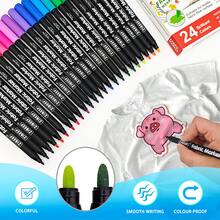 1pc 24-Color Fabric Marker Pen, Waterproof Non-Fading Textile Pen, DIY Hand Painting Marker Pen For T-Shirts, Shoes, Colorful Marker - Fabric Painting Pen - View 6
