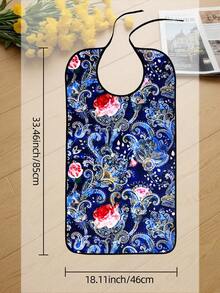1pc Adult Bib, Dining Accessory, Designed For Disabled Elderly And People Requiring Care, Also As A Thoughtful Holiday Gift, Suitable For Home, Nursing Home, Hospital, Picnic, Gathering And Other Multiple Scenarios, All Seasons - Multicolor - View 11