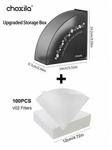 choxila Coffee Filter Holder Storage Box, Coffee Filter Paper Container With Dustproof Flipping Cover, Filter Paper Dispenser Rack For Coffee Shop/Home/Office, Capacity Of 150pcs Cone Coffee Filters - Filter Paper Box - View 16