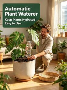 New 2pcs/Set Large Capacity Automatic Watering Device, Transparent Self-Absorbing Water Ball With Clay Spike, Slow Release Drip Irrigation Plug For Potted Plants, Home Gardening Hands-Free Watering Tool - Multicolor - View 3