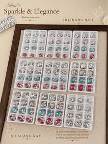 Nail Art Decorations Large Rhinestone 12pcs Set Crystal Rhinestones 3D Nail Stickers Suitable For Gel Nails Shiny - Multicolor - View 3