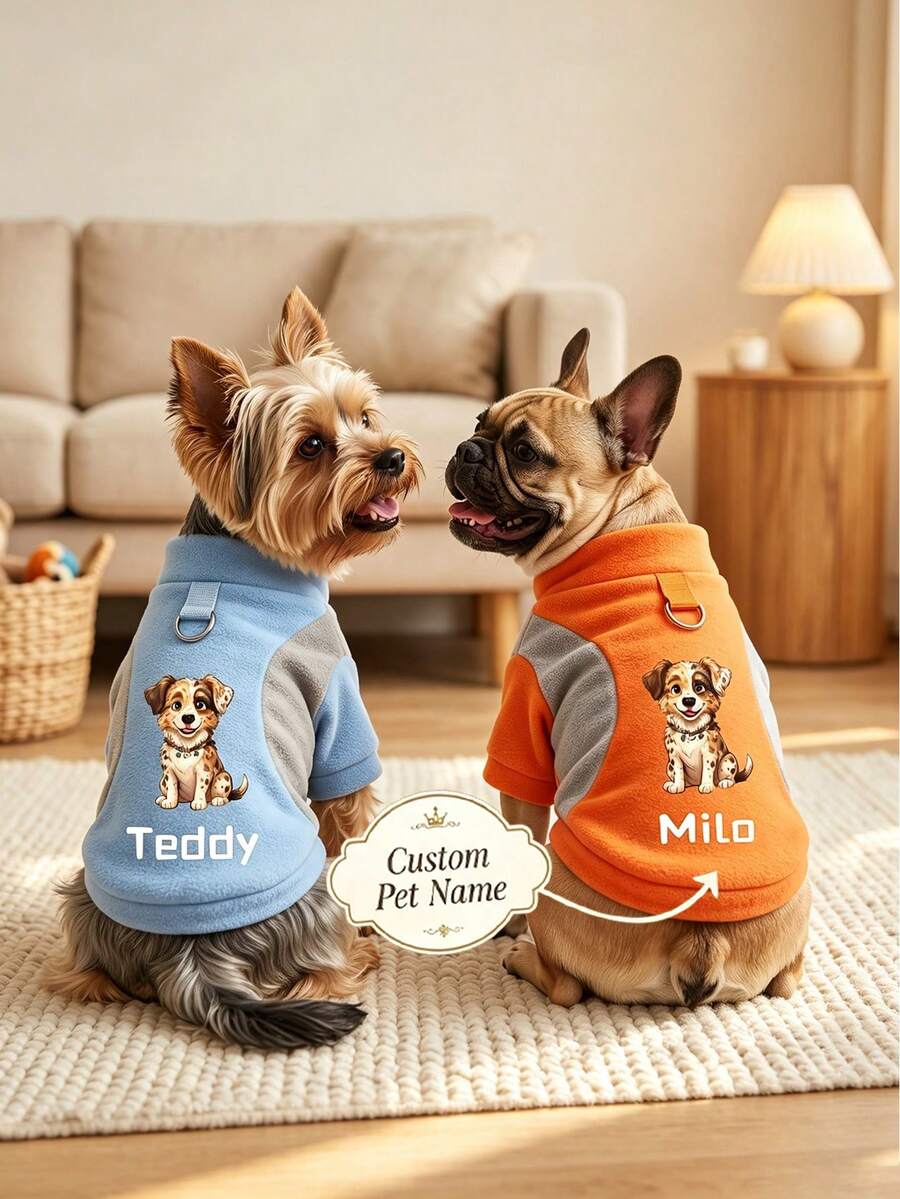 Sweater Hangat dengan Nama Hewan Peliharaan Kustom, Sweater Universal Kucing dan Anjing Baru untuk Musim Gugur dan Musim Dingin, Pakaian Hewan Peliharaan, Sweater Bulu Lucu untuk Anjing di Musim Gugur dan Musim Dingin, Pakaian Hewan Peliharaan yang Nyaman dan Tidak Membatasi Gerakan