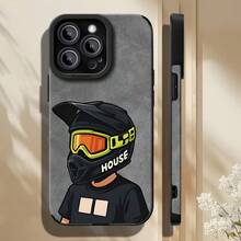 Cool Motocross Rider Helmet Cartoon Phone Case For IPhone 17/16/15/14/13/12/11/XS/XR/X/PLUS/PRO/PROMAX, Stylish Protection - 混色 1 - 查看 4
