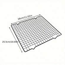 1pc Non-Stick Black Iron Baking Cooling Rack 11x10 Inch Baking Rack For Cooking And Baking, Perfect For Cakes, Bread And Grilling, Essential Kitchen Tool And Accessory, Ideal Choice For Baking Supplies And Equipment, Baking Tool - Black - View 10