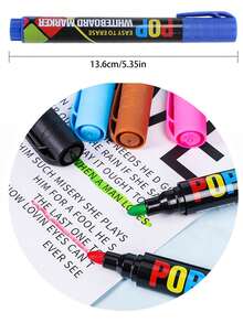 Back To School Season Colorful Whiteboard Marker Set 12 Colors, Erasable Markers, Smooth Writing, Easy To Erase, Multi-Color Ink For Teachers And Students, Perfect For Classroom Use - Multicolor - View 7