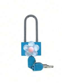 Small Luggage Padlock, Metal Key Padlock, Metal Mini Padlock With Cute Transparent Flower Decoration, 2 Keys Included, Small Combination Lock, No Assembly Required, Suitable For Luggage, Pencil Case, Backpack, Travel Accessories, School Locker, Sports Locker, Fence, Toolbox, Perfect For Graduation Season, Back To School, Teacher's Day Gift, Travel Accessory - Multicolor - View 13