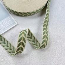 1PC 2Yards 2.5CM Wide Leaf Pattern Embroidered Ribbon, Suitable For Sewing, Handmade Crafts And Gift Wrapping Holiday Supplies - 2 Yards - View 12