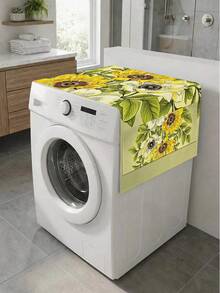1 buah Penutup Debu Mesin Cuci Rumah Tangga Motif Bunga, Penutup Debu Mesin Cuci Tabung, Penutup Debu Tahan Sinar Matahari, Penutup Debu Horizontal Dekoratif Rumah - MultiWarna - View 8