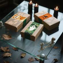 16 buah Stiker Segel Bertema Halloween, Ukuran Besar untuk Kemasan Kotak Hadiah DIY, Stiker Dekorasi Hadiah Pesta Halloween - MultiWarna - View 4