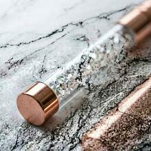 1 Peça Peça Caneta de Esmalte de Unha em Gel com Cabo de Metal em Ouro Rosado e Diamante Branco, Caneta de Gel UV, Pincel de Arte de Unha Acrílica, Pincel de Modelo, Pincel de Dupla Ponta, Pincel de Textura, Pincel de Esmalte de Unha em Gel UV. Adequado para Salões de Unhas e Uso Doméstico. Fácil de Armazenar, Ideal para Iniciantes, Oferecendo Múltiplas Opções DIY. - Multicolorido - Visão 7