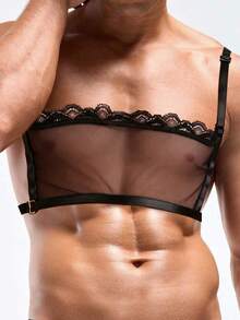 1pc Men's Sexy Lingerie Accessory Cosplay Prop Body Decoration Waist Belt Sexy Ornament - Black - View 1