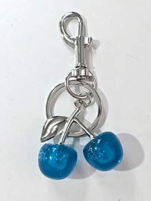 1/3pcs,11*6.6cm,Cherry And Pearl Keychain-An Elegant Crystal Keychain Featuring A Cherry Design. This Decorative Cherry Accessory Is Suitable For Women's Wallets, Handbags, Mobile Phones, And Backpacks, Making It An Ideal Gift For Friends And Women. - Multicolor - View 13