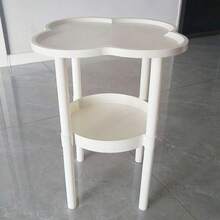 1pc [Fashion Side Table] Minimalist Modern Plastic Side Table - Fashion Modern Round Side Table With Storage Layer Small Double Layer Coffee Table | Space-Saving, Ultra-Stable Clover Design Bedside Cabinet - Suitable For Living Room, Study, Bedroom Storage - Multicolor - View 8