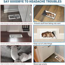 4PCS, 2D Flat Magnetic Vent Cover, Three Cats Peeking Through Holes Creative Sticker Pattern, 5.5*12IN, Suitable For Floor, Wall, Ceiling Vents, Home Decor - Multicolor - View 6