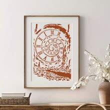 Clock Stencil, A4 Size Reusable Plastic Painting Template For Fabric, Farmhouse Art Projects And DIY Crafts. Suitable For Wall Murals, T-Shirts, Home Decor, Easy To Use, 11.7" X 8.3" Stencil - A - View 4