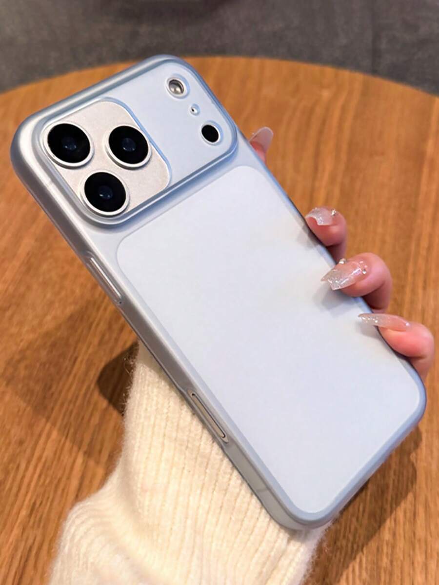 Minimalist Matte Transparent Phone Case Compatible With IPhone 18 Pro Max 18 Pro 17 Pro Max 17 Pro 17 16 Pro Max 16 Pro 16 15 Pro Max 15 Pro 15 14 Pro Max 14 Pro 14 13 Pro Max 13 Pro 13 12 Pro Max 12 Pro 12 11 Stylish Solid Color Soft TPU Cover - Light Blue - View 1
