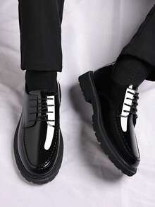 2026 Spring New Men's Business Casual Shoes, Invisible Height-Increasing Dress Shoes, Comfortable Breathable Soft Versatile Loafers For All Occasions - Black - View 6
