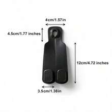 1pc Car Seat Storage Hook, Suitable For All People, Fashionable Minimalist Double-Fold Design, Sturdy And Durable, Easy Installation, Universal Headrest Bag Hook, Clothing Hook, Popular Car Accessory, Multi-Functional Car Storage Hook, Father's Day Gift, Christmas, Home Decor And Accessories, Car Accessories, Travel - Multicolor - View 6