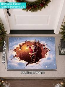 1pc 3D Cute Cartoon Christmas Welcome Doormat, Outdoor Rug, Hallway Carpet, Area Rug, TPR Backing Non-Slip Mat, Suitable For Bathroom, Indoor, Hallway, Bedroom, Living Room, Bedside, Machine Washable Easy To Clean, Entryway Mat, Home Decor - Multicolor - View 12